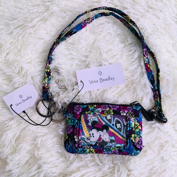 Vera Bradley Bags Vera Bradley Disney Mickey Zipped Id Case Lanyard